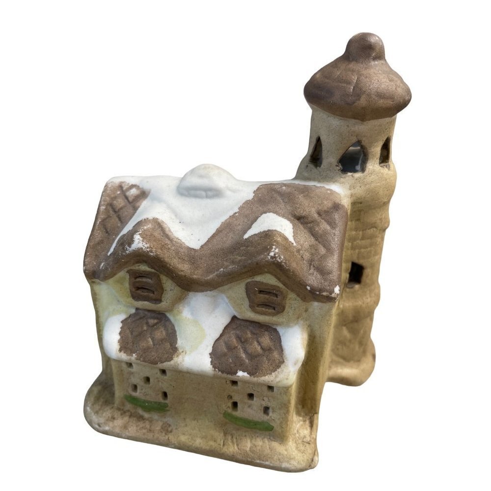 Miniature Christmas Holiday Village Ceramic‎ Primitive Lighthouse